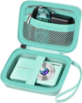ALKOO Digital Camera Case for CAMKORY, Camera Pouch for KODAK Pixpro -Green | for Lecran/for VAHOIALD Point and Shoot Camera, Hard Carrying Case with Mesh Pocket, Compact for Vlogging, Travel and Storage by ALKOO