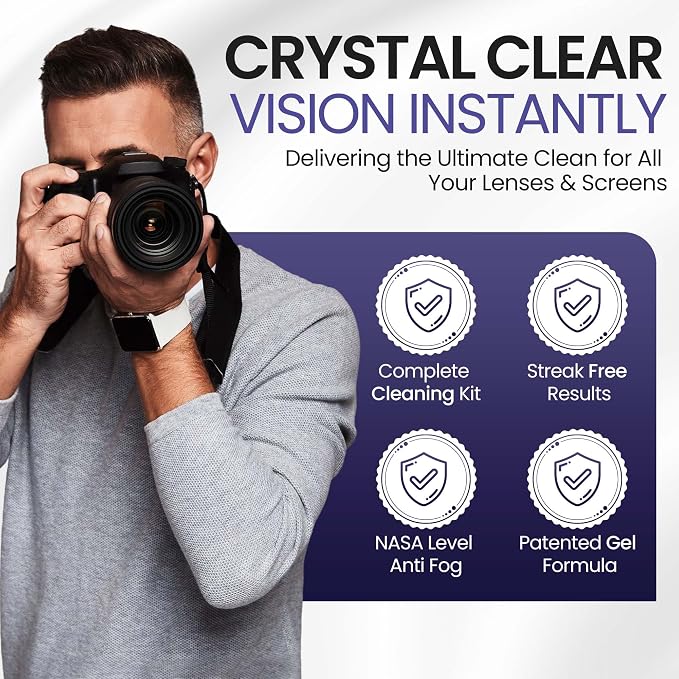 ULTRAVUE’s Ultimate Camera Lens Cleaning Kit –Camera Lens Cleaner, Lens Pen, Fog Stopper, and Microfiber Cloths - Camera Cleaning Kit - Lens Blower for DSLR & Digital Camera Accessories Camera Kit - Image 3