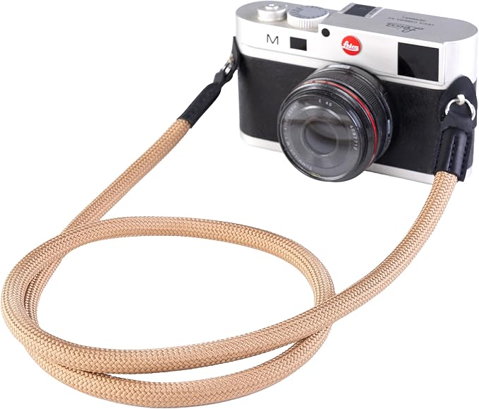 Camera Strap Vintage 100cm Nylon Climbing Rope Camera Neck Shoulder Strap for Micro Single and DSLR Camera(Brown) by Eorefo