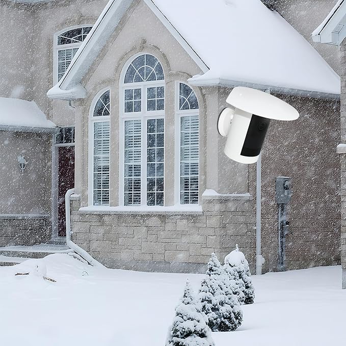 2Pack Sun Rain Shade Camera Cover Compatible with Ring Outdoor Cam Plus,Outdoor Camera Shield Cover Weatherproof,UV and Rain Resistant Shade,Anti Glare,Easy to Install - White - Image 6