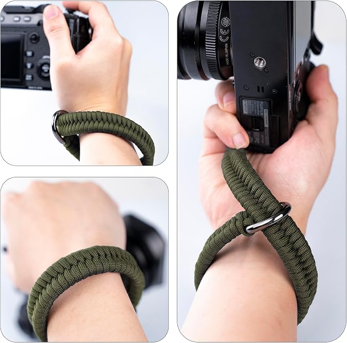 Camera Wrist Strap - DSLR Mirrorless Camera Quick Release Camera Hand Strap | with Safer Connector （Green） - Image 7
