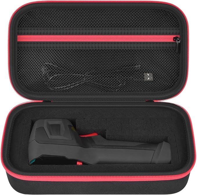 Boobowl Hard Thermal Camera Case for TOPDON TC004, for HSFTOOLS HF96, H128 | Infrared Camera Box, Removable Foam and Storage Pocket for USB Cables and Calibration Cards, Technicians, Case Only - Black by BOOBOWL