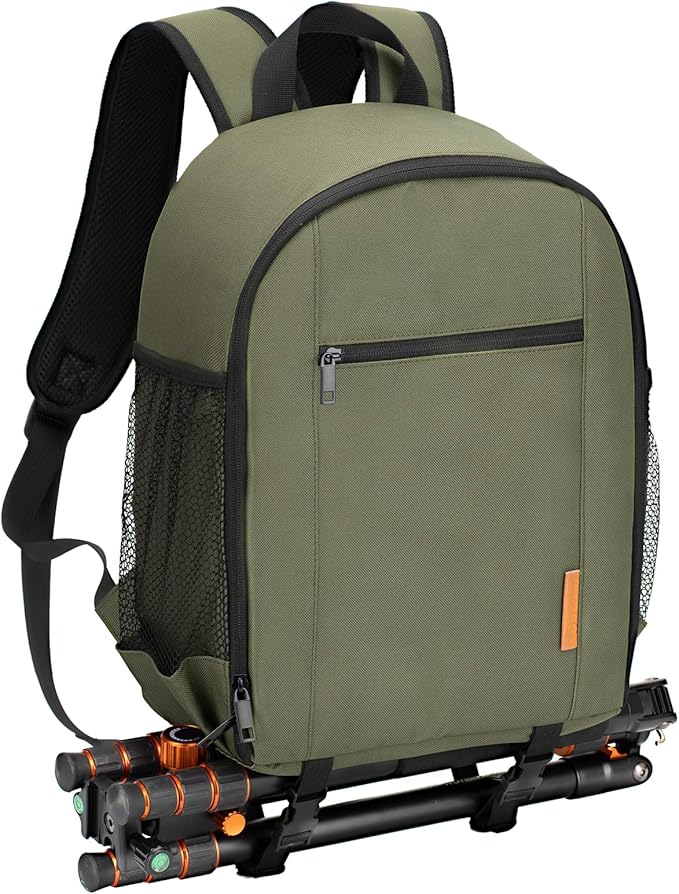 TARION Camera Backpack for Photographers Compact 12L Green TB-S | 14 Inch Laptop Compartment, Rain Cover, Bottom Tripod Holder, for DSLR Mirrorless Cameras, Everyday Shooting by TARION