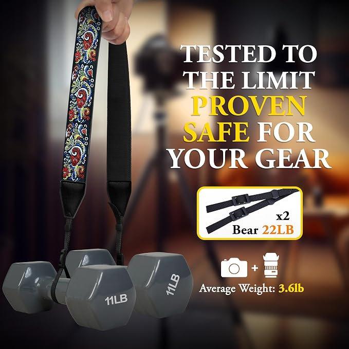 Art Tribute Custom Camera Strap - Add Your Text and We Make It Especially For You Get Your Own Personalized Gift Rhombus Sea Wave Strap, No Shipping Cost! - Image 2