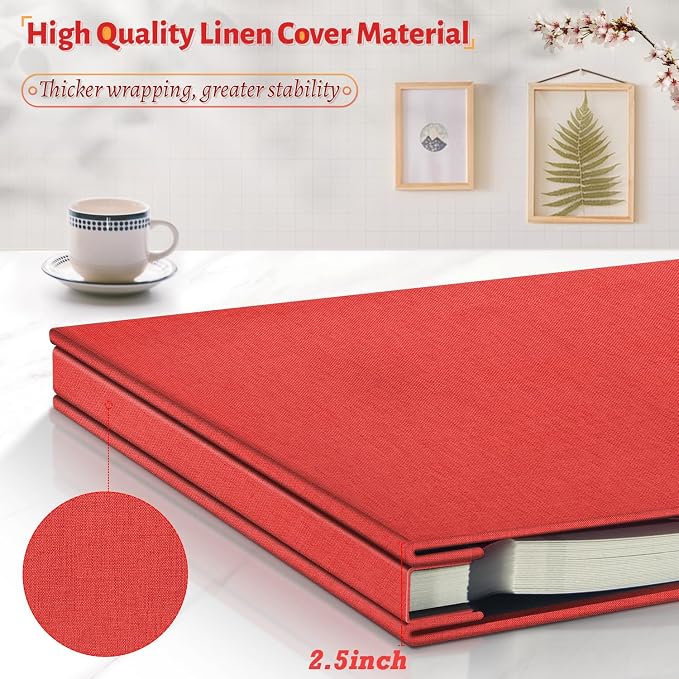 Artfeel Photo Album Self Adhesive Scrapbook,120 Pages Large Photo Book for 4x6,5x7,8x10 Pictures,DIY Album for Baby Wedding Family Travel Birthday,with Metallic Pen and Scraper - Image 5