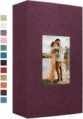 Vienrose 4x6 Photo Album,420 Pockets,Linen Cover with Window,Purple | Linen Hardcover, Slip In Photo Book, Family Memory Album, Travel Keepsake by Vienrose