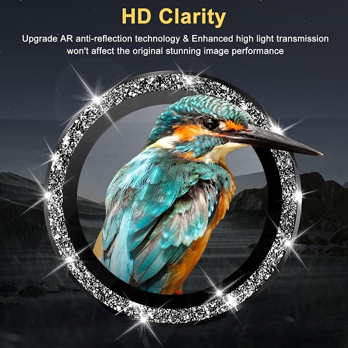 Camera Lens Protector for Samsung Galaxy S26 Ultra, Glitter Black | Tempered Glass, Auto-align Tray, Easy Installation, Case Friendly, Anti-Scratch, HD Clear, Ultra Slim - Image 3