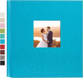 potricher Large Photo Album 4x6 1000 Photos, Leather Cover, Blue | Large Capacity Picture Albums with 1000 Horizontal and Vertical Pockets, Photo Book for Family, Wedding, Anniversary, Baby by potricher