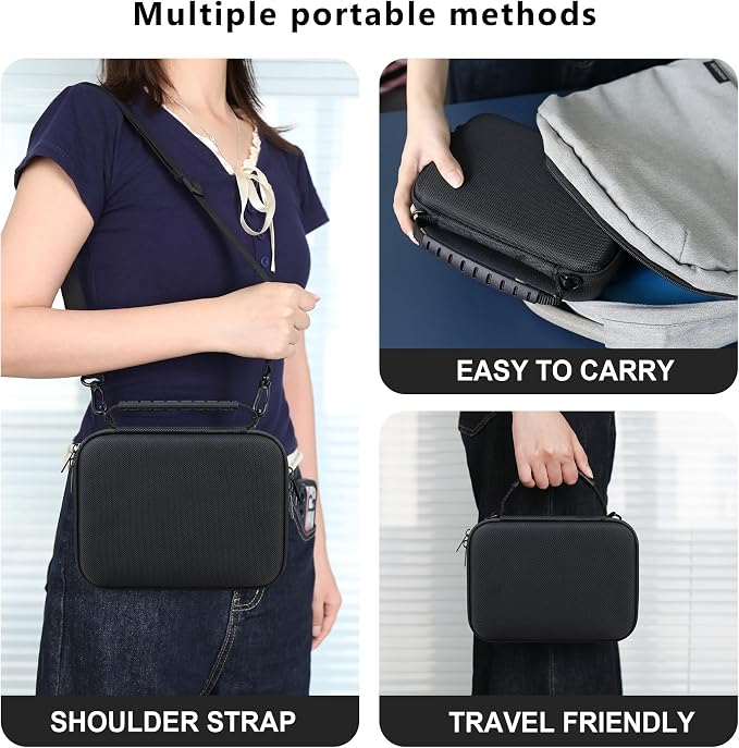 Hard Travel Case for Sony ZV-1F / ZV-1 / ZV-1 II Digital Camera, Protective Cases Bag Fits Vlogger Accessory Kit Tripod, Microphone, LED Video Light, Extra Zipper Pocket fit Battery Pack, Black - Image 6
