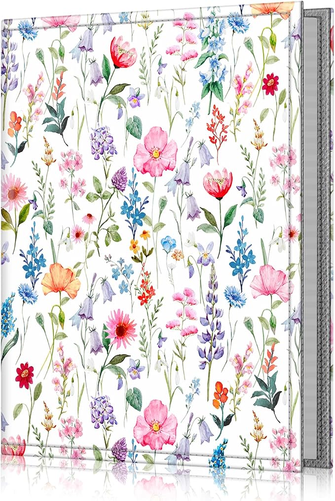 Fintie Photo Album 4x6 Photos - 52 Pockets Small Wallet Albums For Family | Vegan Leather Cover, 4X6 Picture Keepsakes, Family/Wedding/Travel Memory Book, Baby/Kids/Boys/Girls Gift, Flower Fantasy by Fintie