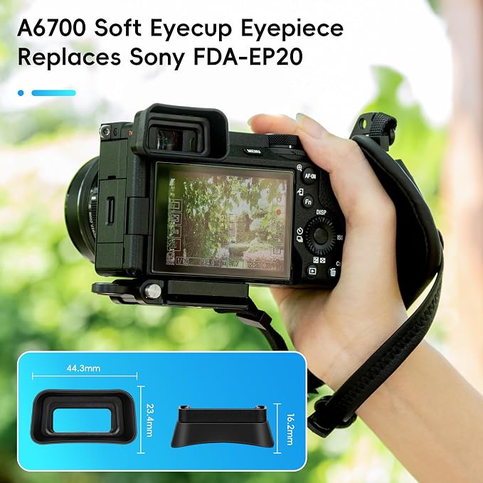 Extended A6700 Eyecup Eyepiece Replaces Sony FDA-EP20 | Soft Silicon,Camera Eye Cup Viewfinder,for Sony A6700 Mirrorless Camera,Not Affect The Use of A6700 Camera Screen - Image 2