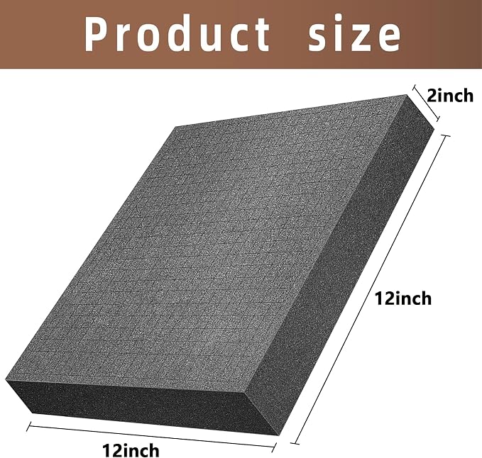 DECOHS 4 Pcs Pick and Pluck Foam- 12 x 12 x 2 Inch Pick Apart Foam Insert- Pluck Pre Cube Sheet Foams with Bottom Use for Board Game Box Cases Storage Drawer - Image 2