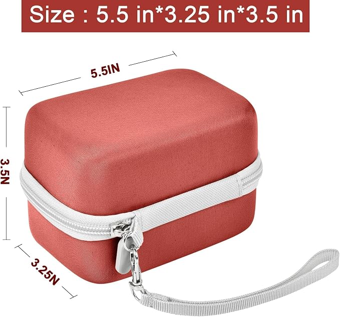 Film Camera Case for Kodak EKTAR H35 H35N Half Frame Film Camera | Camera and 35mm Film Rolls Storage, Mesh Pocket for Small Accessories, Travel and Home Organization; Large, Brown, Case Only - Image 5