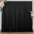 10 ft x 8 ft Wrinkle Free Black Backdrop Curtain for Parties, Polyester Black Photo Backdrop Drapes for Graduation Birthday Wedding Party Stage Curtains, Background Curtains for Backdrop Stand by Outpain