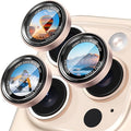 CACOE Camera Lens Protector for iPhone 14/15/16/17 Pro/Pro Max Cover | Anti-Scratch, Drop-Proof, Strong Adhesion, Camera Screen Cover, for iPhone 14-17 Pro/Pro Max, Desert Gold by CACOE