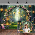 5x3ft Purple Flower Wedding Photography Backdrop Lavender Floral Enchanted Forest Fairytale Bridal Backdrop Anniversary Birthday Baby Shower Girl Party Banner Photo Booth Props Wonderland Background by Mtsxfy
