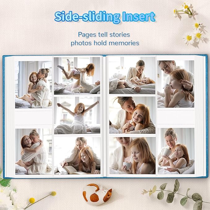 Artfeel Photo Album 4x6 with 1000 Pockets,Slip-in Picture Albums,Linen Cover Memory Book with Front Window,White Page Vertical Photo Book for Wedding,Family,Anniversare,Baby,Vacation - Image 5
