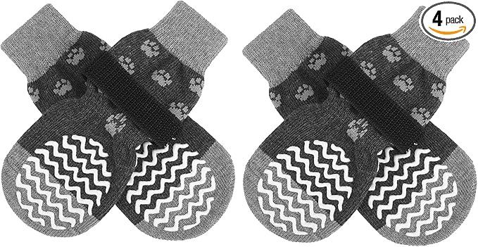 EXPAWLORER Anti Slip Dog Socks to Prevent Licking Paws, Dog Shoes for Hot Pavement, Dog Booties for Small Medium Large Senior Dogs, Traction Control Boots & Paw Protectors for Hardwood Floors by EXPAWLORER