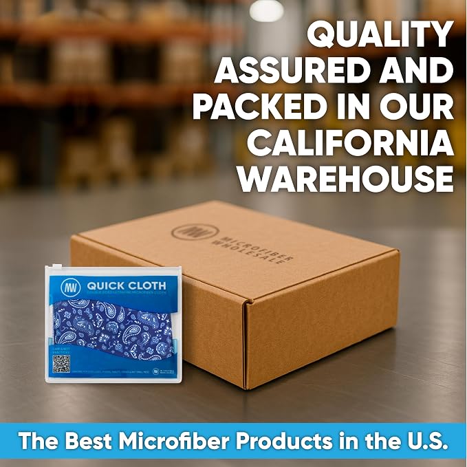 Microfiber Wholesale Quick Cloth Glasses Cleaning Cloths 8x8 Paisley Blue | 1-Pack with Case | Double-Sided Lens Cleaner Eyeglasses, Camera, Screens & Glass | Reusable Microfiber Glass Polishing Cloths - Image 7