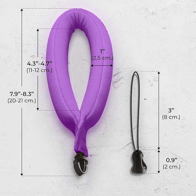 Nordic Flash Floating Wrist Strap (2-pack) for Phone & Action Camera - Compatible with GoPro Hero 13, Insta360 X4, DJI Action 5 Pro, OM System TG-7, Kodak PixPro WPZ2 & iPhone - Turquoise & Purple - Image 6
