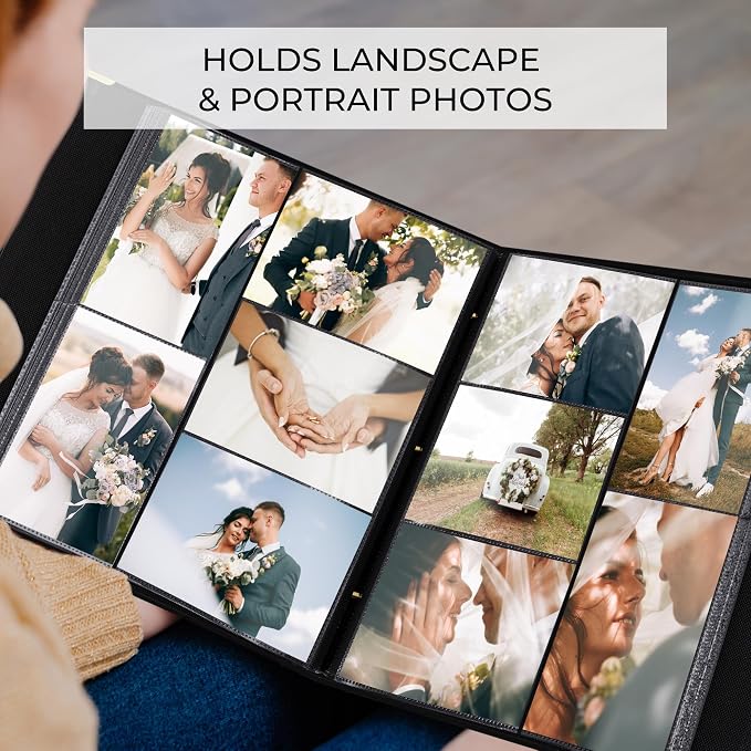 Beautiful Linen Photo Album For 4x6 Photos - Holds Up To 500 Pictures | Safely Stores Unique Memories - The Perfect Large Book for All Pictures of Treasured Family, Baby or Wedding Moments - Image 3