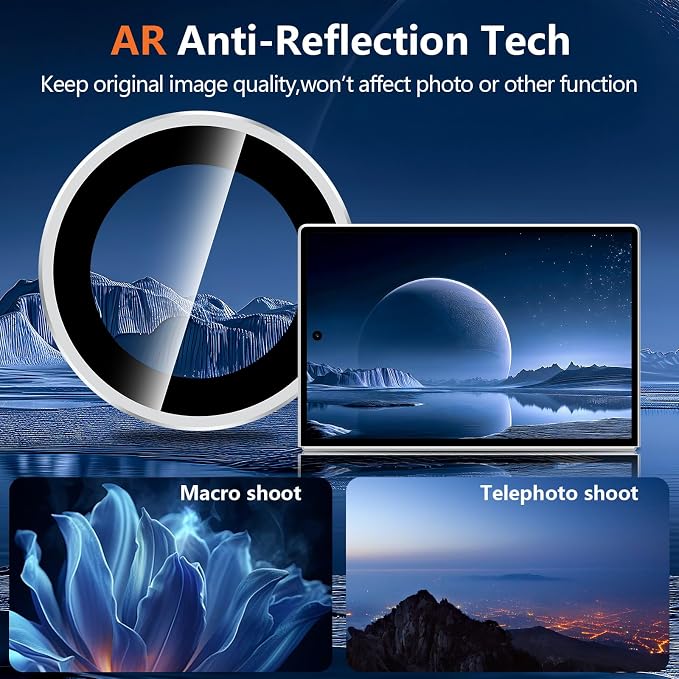 for Samsung Galaxy Z Fold 8 Camera Lens Protector, Individual Metal Ring Tempered Glass Lens Cover, [Strong Adsorption] Scratch Resistant Ultra-Thin HD Clear Lens Cover, 1 Set-SliveryRing - Image 3