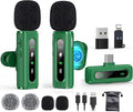 USB C Wireless Lavalier Microphone for iPhone, iPad & Android Phone, Green | 360° Rotatable Clip, Clear Indicator Light, Noise Reduction, Plug & Play, Ideal for Vlogs, TikTok & YouTube Content Creators by GoorDik