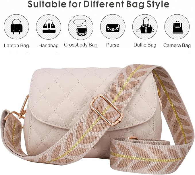 Replacement Purse Strap Shoulder Strap Adjustable Crossbody Strap for Women Crossbody Wide Shoulder Bag - Image 2