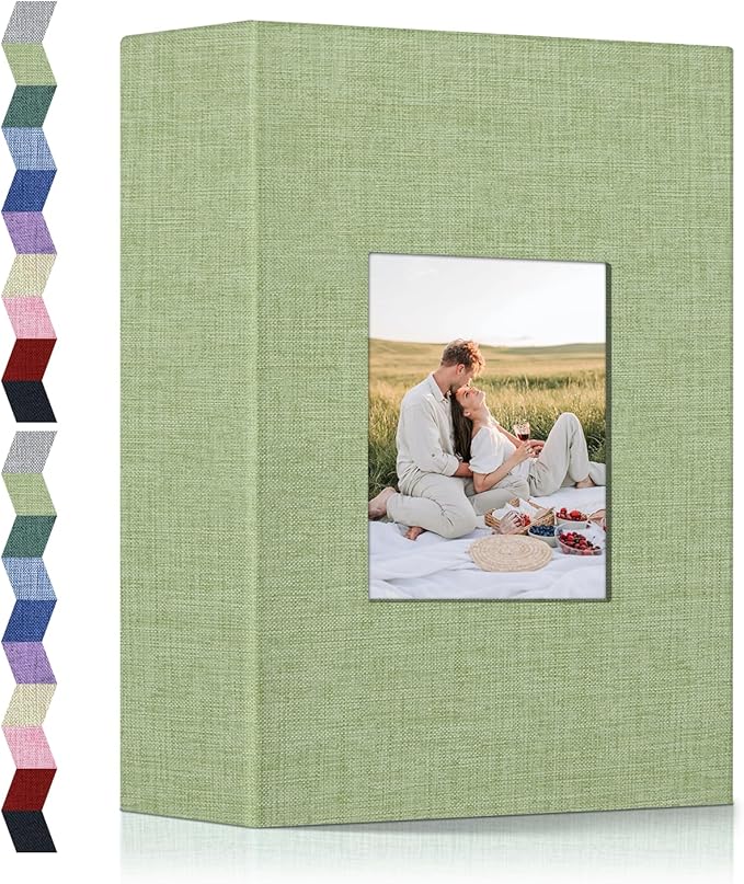 popotop Photo Album 4x6-200 Photos Photo Books with 200 Horizontal Pockets,Linen Cover Albums for Family Wedding Anniversary Baby Vacation Pictures by Popotop