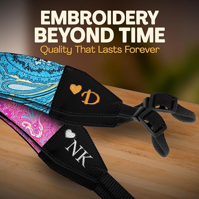 Art Tribute Custom Camera Strap Indian Sunset - Add Your Text and We Make It Especially For You Get Your Own Personalized Gift Camera Strap, No Shipping Cost! - Image 4