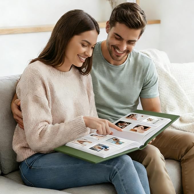 Ruibytree 320 Pockets Album for Instax Mini & Polaroid 2x3" Pictures, Green | Gift-Ready Packaging, PU Leather Cover, Acid-Free Pages, Side-Loading Clear Pockets, Durable Binding, Easy Photo Viewing - Image 3