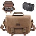 SMRITI Canvas DSLR Camera Bag, Camera Messenger Bag for Photographers,Travel Waterproof Shoulder Camera Case for Men Women (Brown) by SMRITI