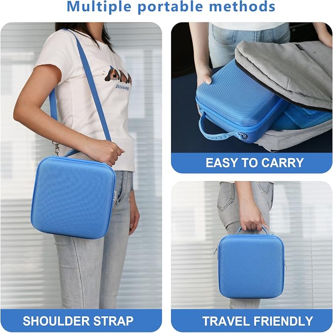 Carrying Case for Sony Alpha ZV-E10/ ZV-E10 II/ZV-E1/ a6400/ a6700/ a6100/ a6000/ a6500/ a6600 Digital Camera, Vlog Camera Kit Storage Holder Fits Tripod, Lens, LED Video Light, Battery, Blue - Image 7