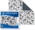 Microfiber Wholesale Quick Cloth Glasses Cleaning Cloths 8x8 Paisley White | 1-Pack with Case | Double-Sided Lens Cleaner Eyeglasses, Camera, Screens & Glass | Reusable Microfiber Glass Polishing Cloths by MicrofiberWholesale