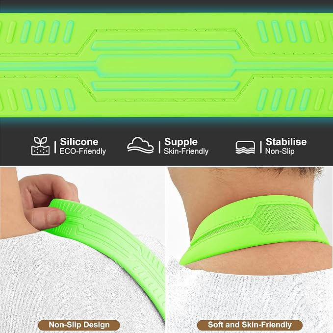 FIEIL Neck Strap Silicone Camera Straps - Padded Camera Strap, 1.5" Wide Adjustable Nylon Shoulder Strap - Compatible with Canon, Nikon, Sony, and More DSLR and Mirrorless Cameras (Fluorescent Green) - Image 6