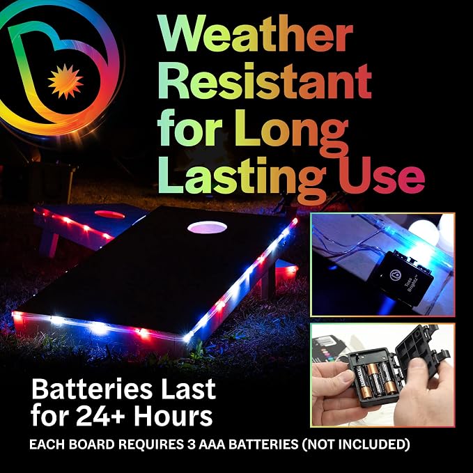 TossBrightz LED Cornhole Lights (Set of Two) - Weather Resistant Kit - Image 6