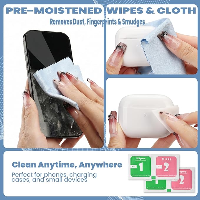 Upgraded for Airpod Cleaner Kit (81 PCS), Multi-Tool with Cleaning Pen, Putty & Swabs, Removes Earwax & Dust, Compatible with AirPods Pro 1/2/3, Earbud, Headphones, Phone & Charging Port - Image 6