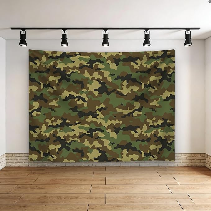 7x5ft Fabric Camouflage Backdrop Army Soldier Military Camo Background | Camo Background for Soldier Theme Party Decorations Kids Adults Birthday Shooting Photo Studio Props - Image 7