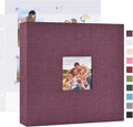 Mublalbum 10x10 Inch 3 Ring DIY Scrapbook Photo Album 40 Pages, Purple | 3 Ring Binder Scrapbook, Linen Cover, 20 Plastic Sleeves 40 Pages, Memory Book for Wedding, Baby, Family, DIY Projects by Mublalbum