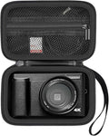 Digital Camera Case for Travel & Cruises, Case Only, Black Inner | for Duluvulu for Oiadek for Zostuic for TEBNGIHNM for Canon G7 X Mark III/II 4K Vlogging Camera, Mesh Pocket, Wrist Strap by Grapsa