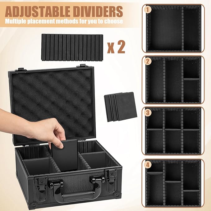 Toploader Storage Box for 3" x 4" 35pt Rigid Card,Magnetic Card Case | Portable Top Loader Card Case with 5 Removable Dividers, Holds 350+ Toploaders, Magnetic Holders for Sports Trading Cards - Image 3