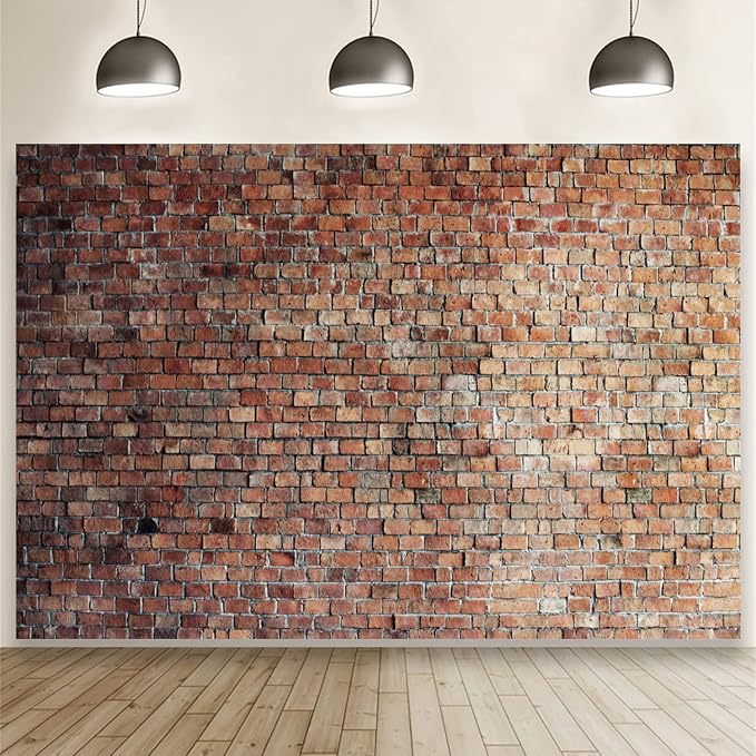 Red Brick Wall Backdrops for Photography Brick Photo Backdrop 10x6.5ft Vinyl Newborn Baby Adults Portrait Wallpaper Video Conference BackgroundBirthday Party Baby Shower Studio Props - Image 2