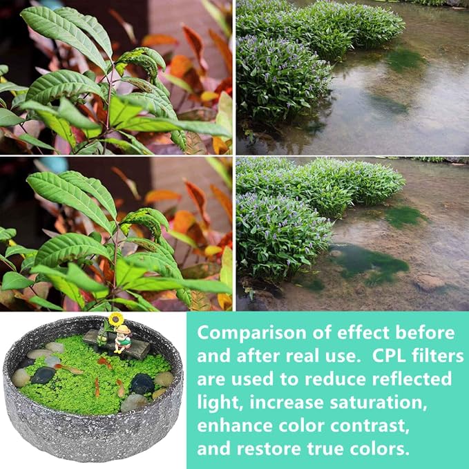 67mm Clip-on Phone CPL Polarizer Filter Lens for Samsung24,23,22 iPhone16,15,14, and Other Smart Phones, Equipped with Detachable Right Angle Shading Board, Applicable to All Mobile Phone Cameras - Image 7