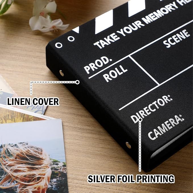 Spiareal Movie Night Card Organizer Set Greeting Card Holder 6 x 8 Inches 100 Pages Stamping Binder Album Display Organization Storage for Movie Night Party Photo Gift - Image 3