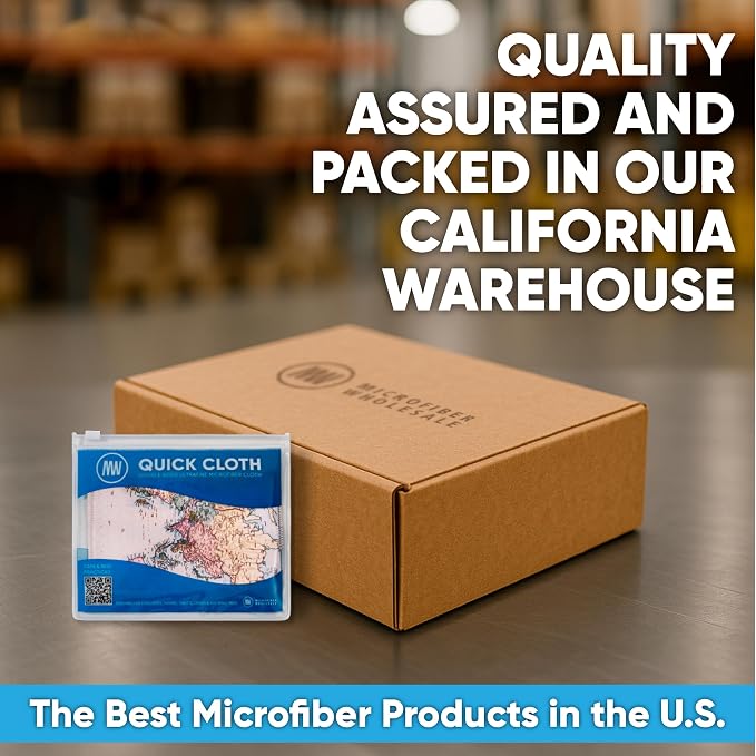 Microfiber Wholesale Quick Cloth Glasses Cleaning Cloths 8x8 World Map | 1-Pack with Case | Double-Sided Lens Cleaner for Eyeglasses, Camera & Screens | Reusable Microfiber Glass Polishing Cloths - Image 7