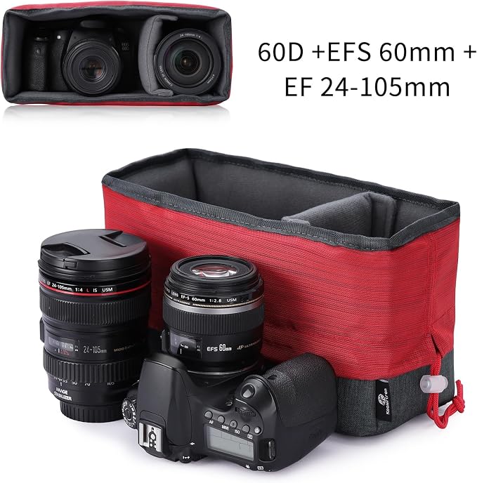 Koolertron Waterproof DSLR Camera Bag with Removable Insert, Adjustable Compartments, Fits in Camera Bags - Protective Case for DSLR/SLR Cameras & Accessories - Image 4
