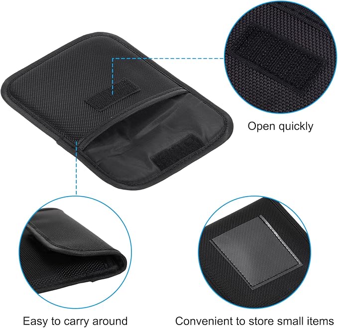 PATIKIL 120x120mm Lens Filter Case, 2Pcs Camera Filter Case Portable Lens Filter Pouch Photography Fit Camera Bag Coat Pocket Drone, Black - Image 4
