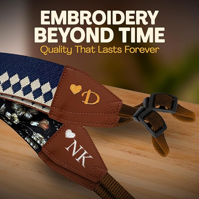 Art Tribute Custom Blue Diamond Camera Strap - Add Your Text and We Make It Especially For You Get Your Own Personalized Stocking Stuffer & Christmas Gift Camera Strap, No Shipping Cost! - Image 5