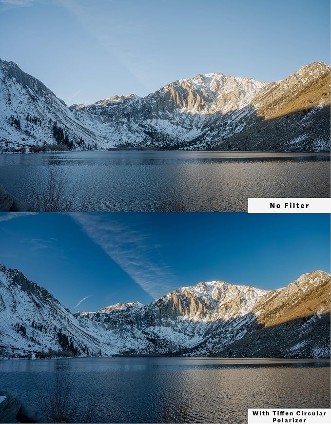 Tiffen 55mm CPL Circular Polarizing Filter Reduce Glare & Reflections | Reveals Details Hidden by Glare, Improves Image Contrast, Increases Color Saturation, Deepens Blue skies, Enhances Clouds - Image 3