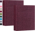 Mublalbum 2 Pack Small 4x6 Photo Album, 52 Pockets, Linen Cover,Purple | Linen Cover, Portable Mini Picture Book, Holds 52 Vertical Pockets for Artwork Postcards, Picture Storage by Mublalbum